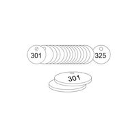 38mm Traffolyte valve marking tags - White (301 to 325)