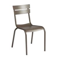 Slatted aluminium side chair