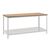 Modular square tube workbenches - Standard workbench with lower shelf, L x D - 1800 x 600mm laminate worktop