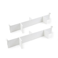 Emuca Juego de divisores para interior de cajones Vertex-Concept, 900, Pintado blanco, Aluminio y Plástico