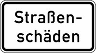 Verkehrszeichen VZ 1007-34 Straßenschäden, 231 x 420, Alform, RA 2