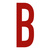 Buchstabe B, rot, Folie, selbstklebend, 101 x 225 x 0,1 mm