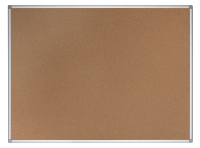 90 x 60 cm Bi-Office Earth Eichen Korktafel mit Executive MDF Rahmen Umweltfreundliche Pinnwand mit Naturkorkschicht 