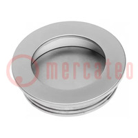 Holder; ZnAL; aluminium; H: 10mm; B224; Ø: 40.5mm; recessed
