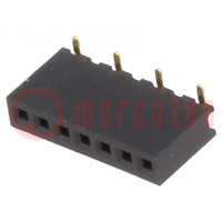 Connector: pin strips; socket; female; PIN: 7; straight; 1.27mm; SMT