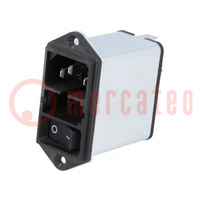 Connecteur: alimentation AC; socle; mâle; 6A; 250VAC; IEC 60320