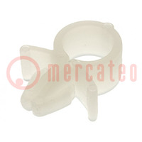 Snap handle; polyamide; natural; Mounting hole: Ø6.2mm