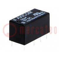 Relè: elettromagnetico; DPDT; Ubobina: 5VDC; 3A; max.250VAC; PCB