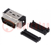 Connector: MDR; PIN: 20; shielded; for cable; Mat: polyester; plug