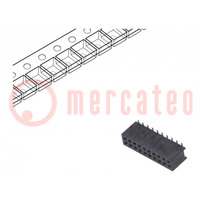 Connector: pin; contact; Minitek127®; vrouwelijk; PIN: 20; 1,27mm