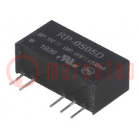 Converter: DC/DC; 1W; Uin: 4.5÷5.5V; Uout: 5VDC; Uout2: -5VDC; SIP7