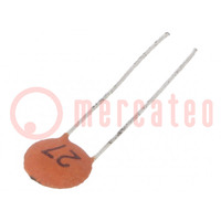 Capacitor: ceramic; 27pF; 100V; P350-N1000; ±5%; THT; 2.5mm