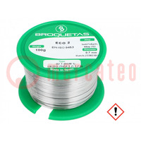 Soldering wire; Sn97Ag3; 0.7mm; 100g; lead free; reel; 221°C