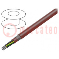 Wire; SiHF-C-Si; 18G1.5mm2; Cu; stranded; silicone; brown-red