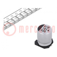 Condensator: elektrolytisch; SMD; 150uF; 35VDC; Ø8x10,5mm; 5000h