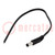 Cable; 2x0.5mm2; wires,DC 5,5/2,5 plug; straight; black; 1.5m