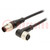 Cable: para sensores/automática; PIN: 4; M12-M12; 5m; enchufe; 250V