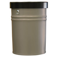 Abfallbehälter TKG selbstlöschend FIRE EX, Stahlblech, Aluminumdeckel, 24 l, Durchm. 29,5 x H 37 cm Version: 6 - graphit