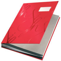 Unterschriftsmappe Design, 18 Fächer, rot
