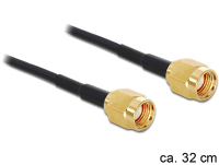 DeLOCK 88475 kabel koncentryczny 0,32 m RP-SMA Złoto, Czarny