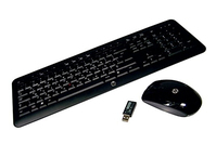 HP 667214-061 keyboard Mouse included RF Wireless Italian Black
