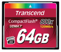 Transcend 64GB 800x CF CompactFlash MLC
