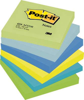 3M 654MTDR note paper Square Blue, Green, Yellow 100 sheets Self-adhesive