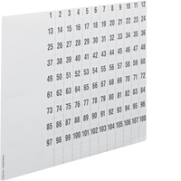 Hager ZZ90C öntapadós címke Négyszögletes Fehér 1080 db