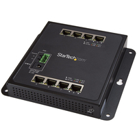 StarTech.com Industrieller 8 Port Gigabit Ethernet Switch - Gehärteter kompakter GbE-Layer / L2 verwalteter Switch - Robuster Netzwerk-Switch Din-Schiene / wandmontierbarer RJ45...