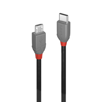 Lindy 36893 câble USB 3 m USB 2.0 USB C Micro-USB B Noir