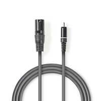 Nedis COTH15205GY15 audio kabel 1,5 m XLR (3-pin) RCA Grijs