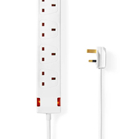 Nedis EXS415G1WT power extension 1.5 m 4 AC outlet(s) Indoor White