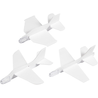 Creativ Company Flugzeug, L 11,5-12,5 cm, B 11-12 cm, Weiß, 3Stck.