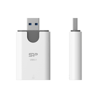 Silicon Power Combo kártyaolvasó USB 3.2 Gen 1 (3.1 Gen 1) Type-A Szürke, Fehér