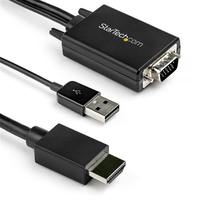 StarTech.com 3m VGA to HDMI Converter Cable with USB Audio Support & Power - Analog to Digital Video Adapter Cable to connect a VGA PC to HDMI Display - 1080p Male to Male Monit...