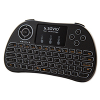 Savio WK-01 keyboard RF Wireless QWERTY English Black klawiatura Angielski Czarny