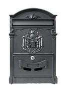 btv 02794 mailboxes Negro Acero, Aluminio