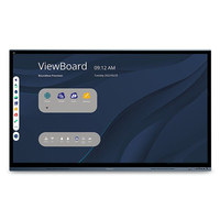 Viewsonic IFP6562 Signage-Display Interaktiver Flachbildschirm 165,1 cm (65") LED WLAN 350 cd/m² 4K Ultra HD Schwarz Touchscreen Eingebauter Prozessor Android 8.0
