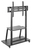 Manhattan TV & Monitor Mount, Trolley Stand, 1 screen, Screen Sizes: 37-100", Black, VESA 200x200 to 800x600mm, Max 150kg, Shelf and Base for Laptop or AV device, Height-adjusta...