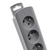 Qoltec 50275 power extension 1.8 m 5 AC outlet(s) Indoor Grey