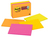 Post-It Super Sticky Notes, 6 in x 4 in, Rio de Janeiro Collection, 8 Pads/Pack pouch autoadesiva Arancione, Rosa, Giallo 45 fogli Autoadesivo