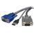 Câble KVM ultrafin 2 en 1 USB VGA - 3 m