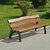 Banc d'extérieur, piétement massif en fonte