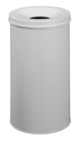 Durable Fire Extinguishing Metal Waste Bin | TUV Certified | 60L | Grey