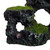 Relaxdays Aquarium Deko Stein, Natur-Optik, dekorativ, Versteck, Felsenhöhle, Aquarienzubehör HxB 8,5x17cm, schwarz-grün