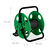Relaxdays Schlauchtrommel, für 30 m 1/2" Schlauch, Stahl, Kunststoff, Schlauchhalter, HxBxT: 38x42x31 cm, grün/schwarz
