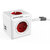 Allocacoc PowerCube Extended, power distribution unit with USB ports, 3 sockets type E, 1.5m, white/red