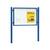 Vega Lockable Advertising Poster Display Case - (573000) 1760 x 1210mm Single sided - RAL 5010 - Gentian Blue