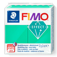 FIMO® effect 8020 Ofenhärtende Modelliermasse, Normalblock transparent grün