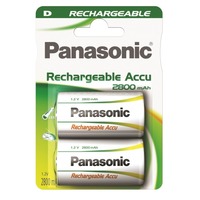 Panasonic ricaricabile Accu Potenza D / Mono P20P Batteria 2-Pack